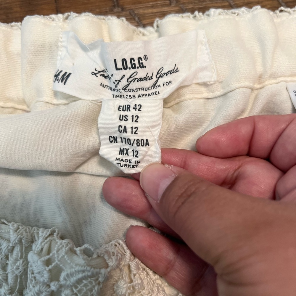 H&M Lace Crochet Floral Print Mini Skirt - Picture 5 of 8